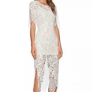 For Love and Lemons Luna Lace Lace Maxi Dress